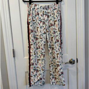 Old Navy Flannel Pajama Pants Ice Skating Winter Long with Stripe - women's med
